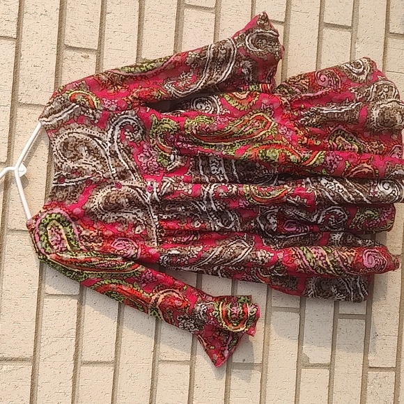 Paisley Patterned Dress - Multicolor - Picture 7 of 9